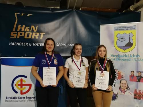 Liga i Kup Beograda 2018.2.kolo, mlađe juniorke, pištolj